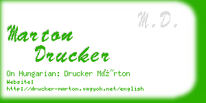 marton drucker business card